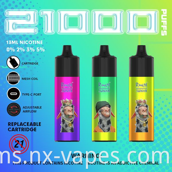 RandM Sunax 21000 puffs